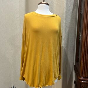 Free people long sleeve shirt gold